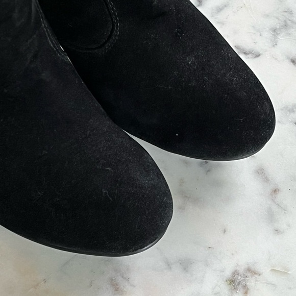 Lane Bryant Black Suede Ankle Bootie with Block Heel Women’s 9W - Picture 8 of 8